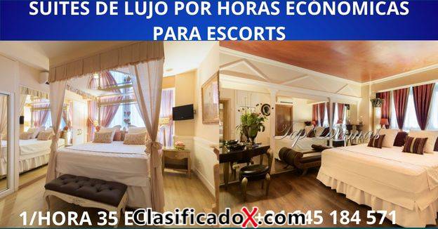 ALQUILER DE SUITES DE LUJO ECONÓMICAS   PARA ESCORTS 1/hora  35€