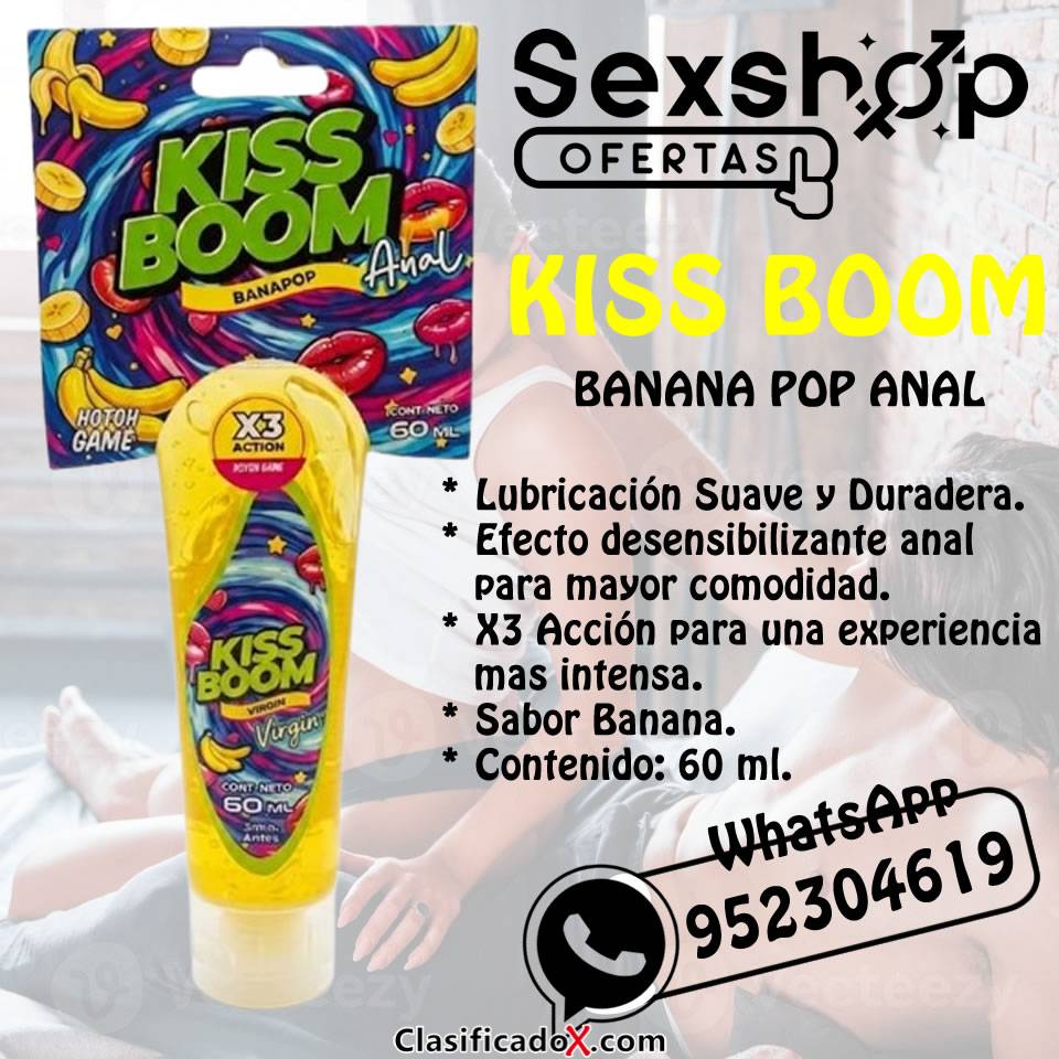 LUBRCIANTE ANAL KISS BOOM - DILATADOR ANAL EN SEXSHOP LINCE