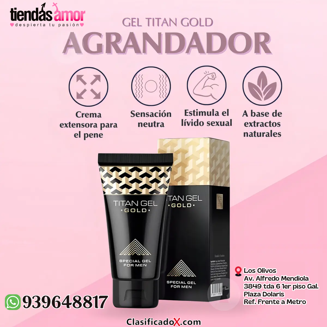 Gel Gold Crema Alarga Y Engruesa  Original Sabor Natural