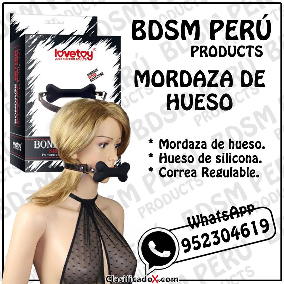 MORDAZA DE HUESO CON CORREA REGULABLE BDSM EN SEXSHOP LINCE