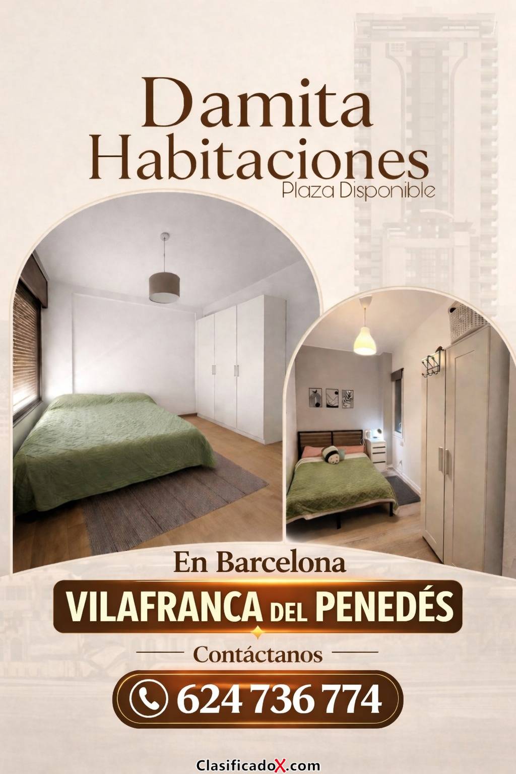 EN VILAFRANCA DEL PENEDES  ALQUILER DE HABITACIONES