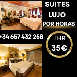 Suites de lujo alquiler 1/h 35 euros