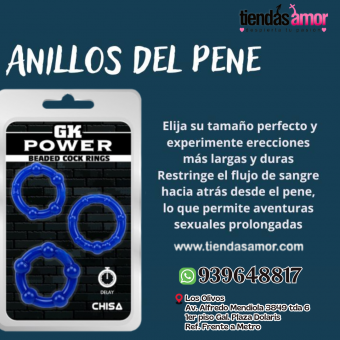 GK Power Anillos para el MIEMBRO con cuentas – Azul