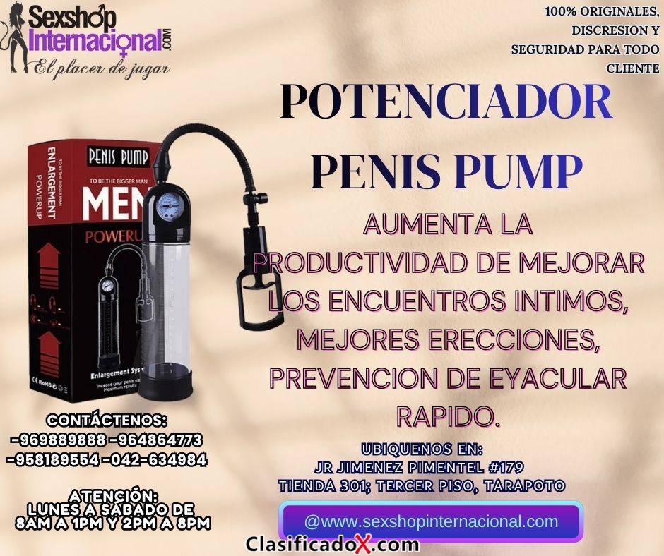 BOM BA DE VACIO POTEN CIA TUS EREC CIONES EN TIENDAS ERO TICAS