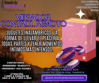LOS VIBRADORES A CONTROL REMOTO DE LA MAS ALTA TECONOLOGIA TIENDAS EROTICAS
