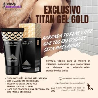 Crema Titan Gel con Ingredientes Naturales, Sin Efectos Secundarios, para Hombres