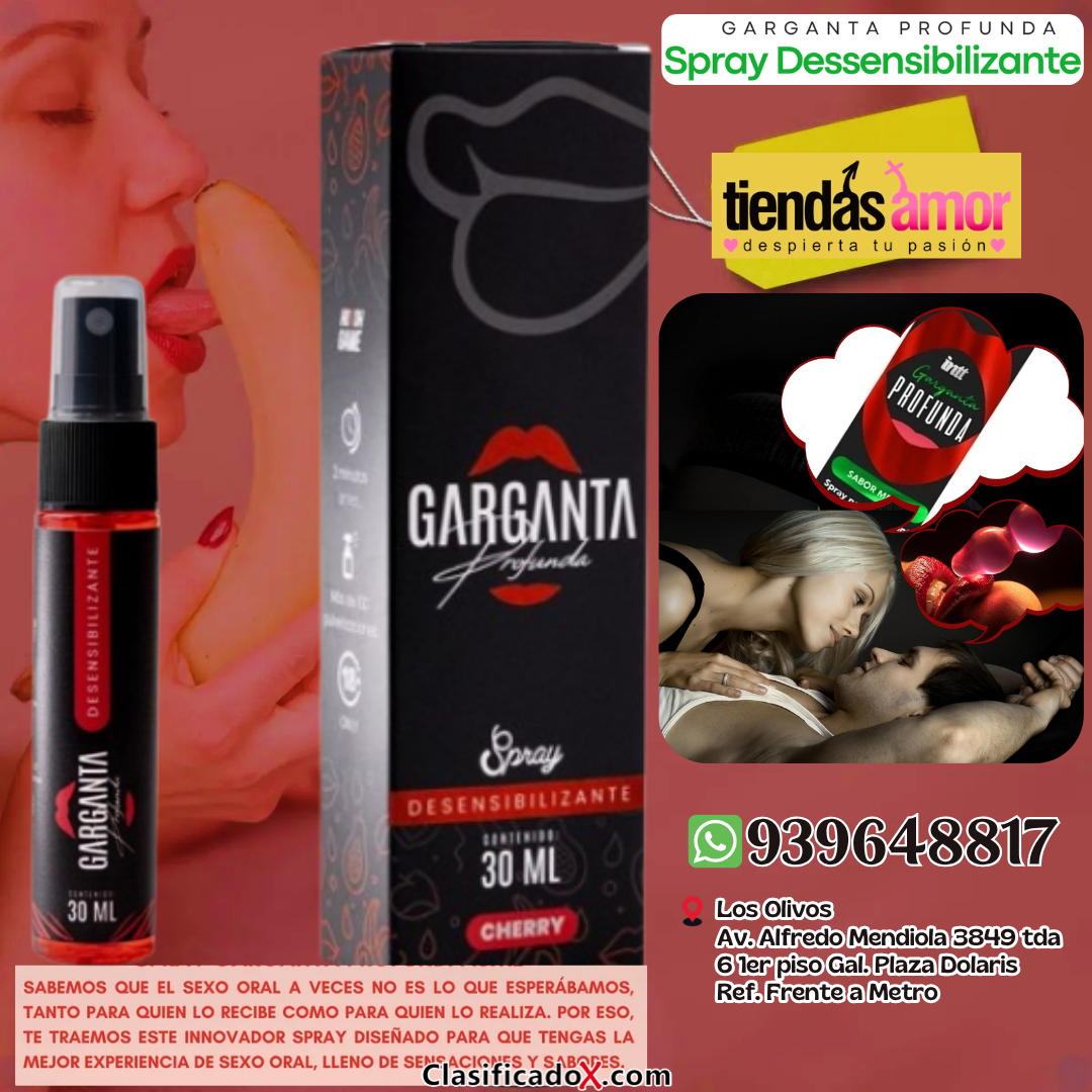Spray desensibilizante para garganta profunda 30ml