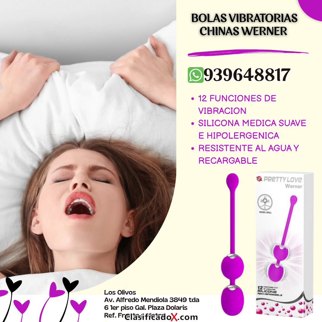 Bolas vaginales vibratorias de silicona Pretty Love Werner