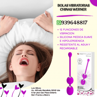 Bolas vaginales vibratorias de silicona Pretty Love Werner