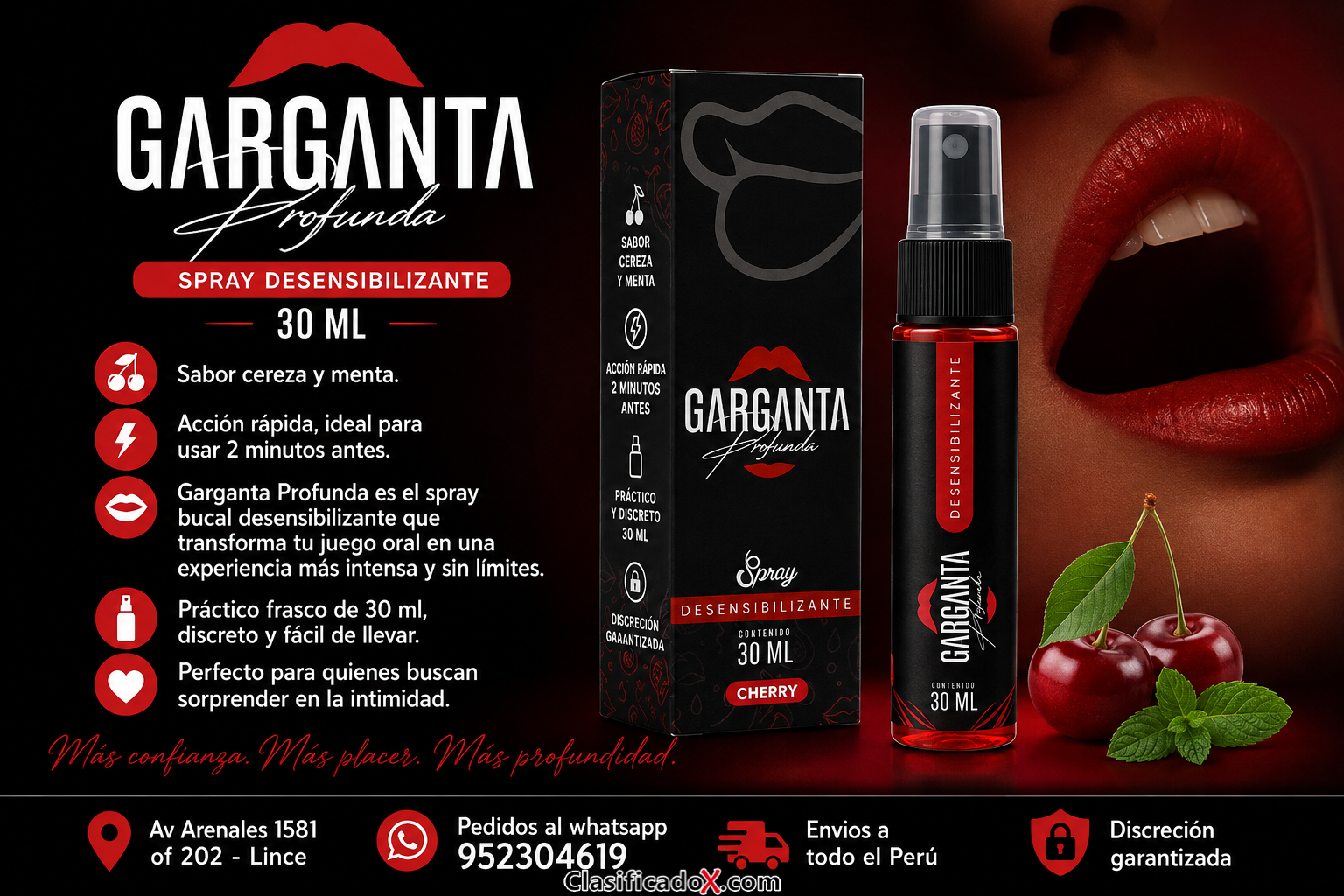 GARGANTA PROFUNDA – SPRAY DESENSIBILIZANTE 30 ML EN SEXSHOP LINCE