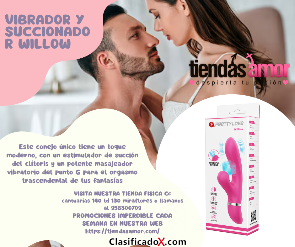 Vibrador Sexual Femenino 2 en 1 Succionador y Punto G TIENDAS AMOR MIRAFLORES
