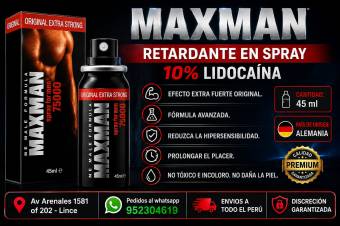MAXMAN SPRAY RETARDANTE - EN SEXSHOP LINCE 952304619
