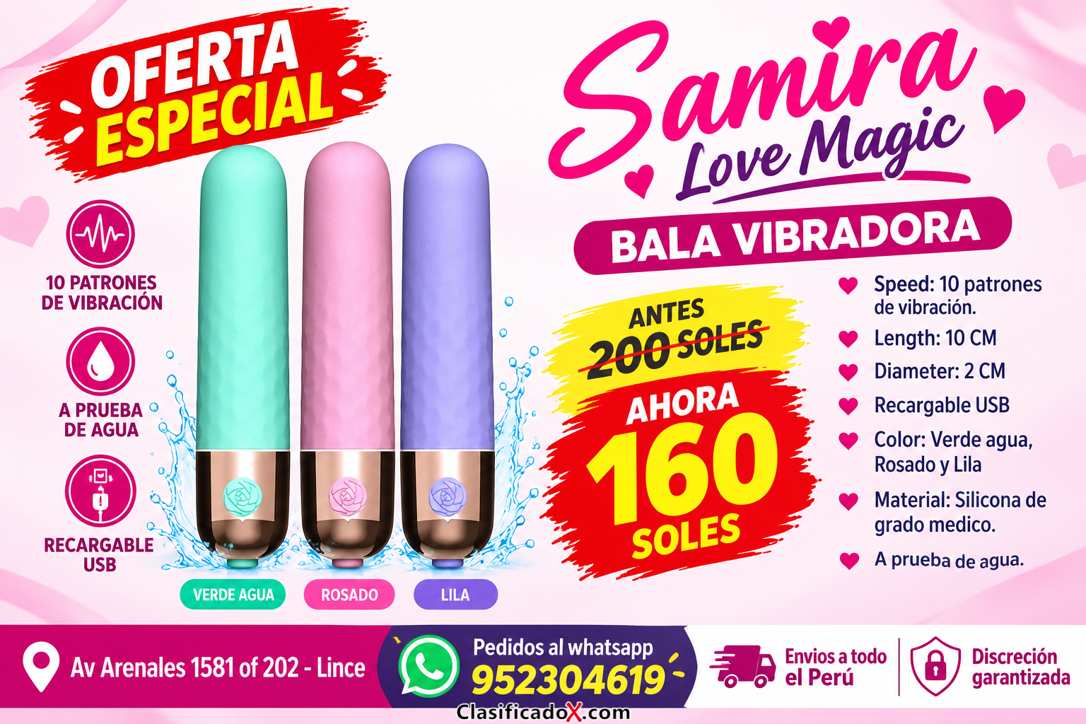 BALA VIBRADORA SAMIRA LOVE MAGIC