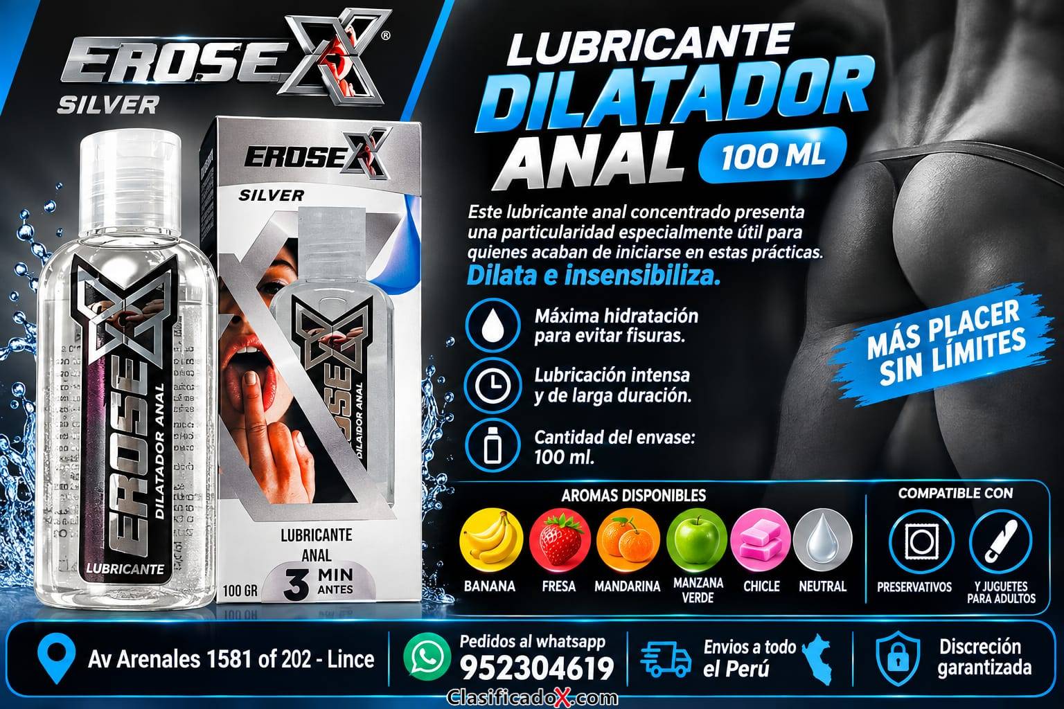 LUBRICANTE DILATADOR ANAL – EROSEX EN SEXSHOP LINCE