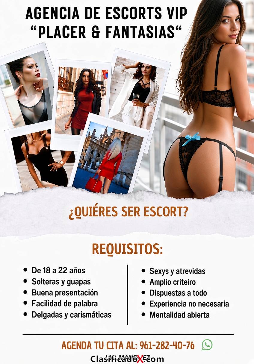 SOLICITAMOS CHICAS GUAPAS DE AMPLIO CRITERIO PARA TRABAJAR COMO ESCORT